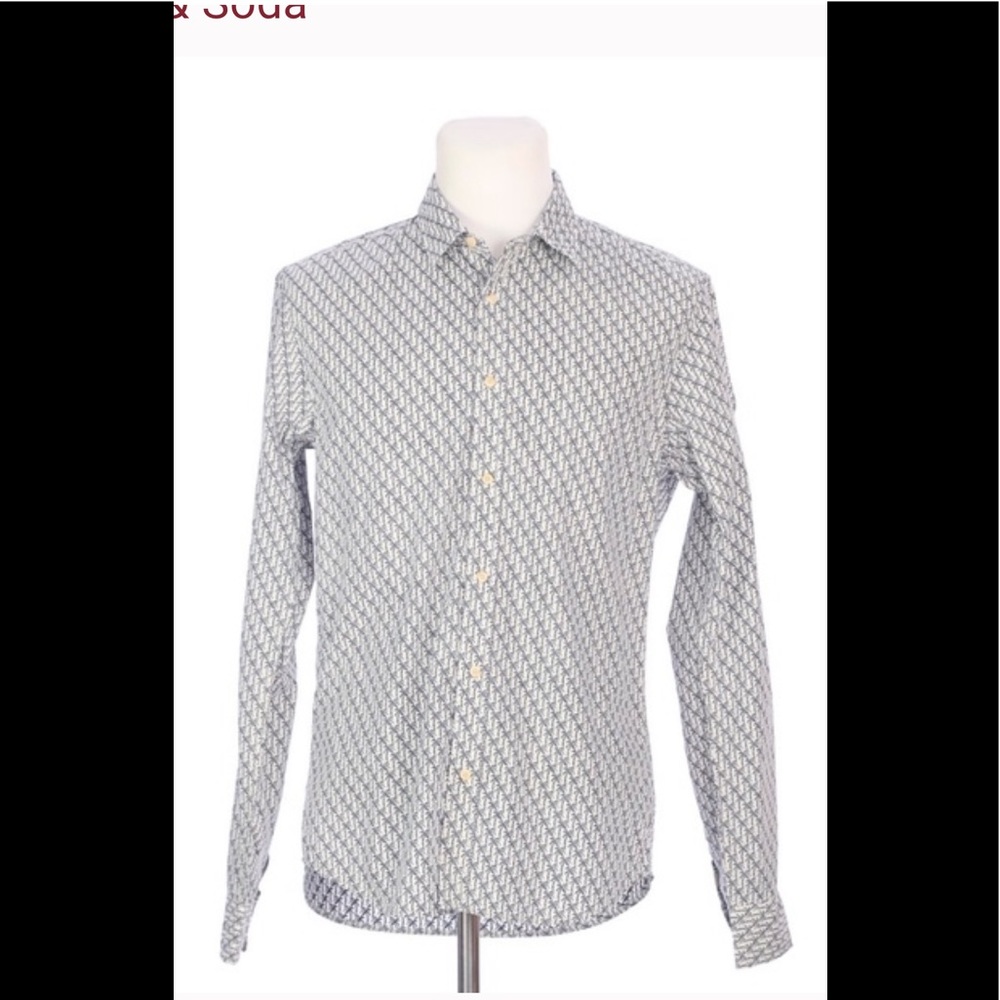 Scotch & Soda Men’s Long Sleeve Palm Tree Shirt size L